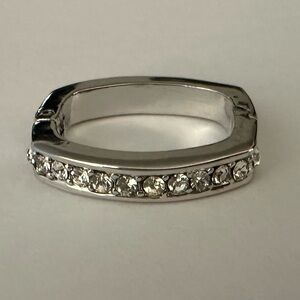 Elegant Silver Color Crystal Necklace Connector Clasp